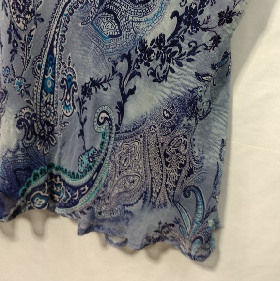 Avenue Parsley Silk Tunic Women's 18/20 Blue Floral Lined Retro 90s Y2K - Picture 4 of 9